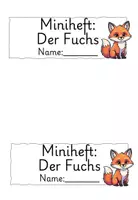 Vorschau - Arbeitsblätter - Miniheft Kl 1-2: Der Fuchs Miniwissen - Seite 1