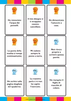 anteprima - Esercizi - Cards Gioco in stampatello minuscolo OPPALA Risolvi il pasticcio con Nio e Scarabocchio - Pagina di copertina