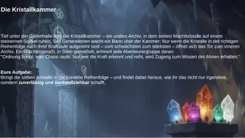 Vorschau - Arbeitsblätter - Die Kristallkammer – Bubble-Sort & Insertion-Sort unplugged - Seite 1