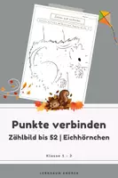 Vorschau - Arbeitsblätter - Punkte verbinden - Zählbild bis 52 (Eichhörnchen) - Deckblatt