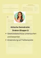 Vorschau - Arbeitsblätter - Attische Demokratie: Drakon (Etappe 1) - Deckblatt