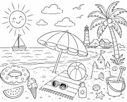 Vorschau - Arbeitsblätter - Ausmalbilder zum Sommer - Seite 2