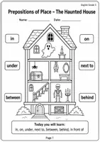 Vorschau - Arbeitsblätter - Prepositions of Place - Seite 1