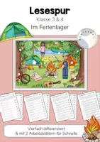 Vorschau - Arbeitsblätter - Lesespur Sommer: Im Ferienlager (Klasse 3, 4) Lesen üben (Sommerferien, Herbstferien, Herbst) - Deckblatt