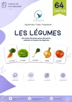 Aperçu - Cartes / Images - Légumes du potager – 64 cartes de vocabulaire illustrées – Maternelle - Page de couverture