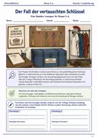 Vorschau - Spiele - Der Fall der vertauschten Schlüssel – Lesespur Klasse 5–6 - Deckblatt