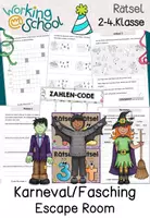 Vorschau - Arbeitsblätter - Escape Room | Fasching & Karneval | Escape Game | Klasse 2-4 - Seite 1