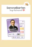 Vorschau - Spiele - Komponisten-Sammelkarte: Sergei Rachmaninoff - Deckblatt
