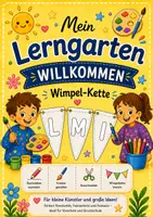 Vorschau - Mal- und Bastelvorlagen - Wimpelkette - WILLKOMMEN - Deckblatt