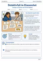 Vorschau - Spiele - Detektivfall im Klassenchat – Lesespur Klasse 5–6 - Deckblatt