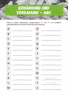 Vorschau - Arbeitsblätter - Ernährung und Verdauung - ABC-Rätsel für Klasse 7 - Seite 1
