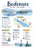 Vorschau - Arbeitsblätter - Lernposter + Arbeitsblätter zum Thema "Bodensee" + Lösung & MP3 + Mindmap - Deckblatt