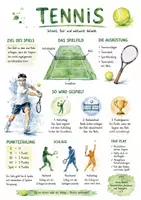 Vorschau - Arbeitsblätter - Lernposter + Arbeitsblätter zum Thema "Tennis" + Lösung & MP3 + Mindmap + Infografik - Deckblatt