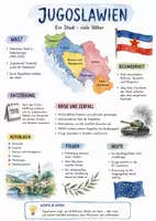 Vorschau - Arbeitsblätter - Lernposter + Arbeitsblätter zum Thema "Jugoslawien" + Lösung & MP3 + Mindmap + Infografik - Deckblatt
