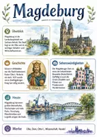 Vorschau - Arbeitsblätter - Lernposter + Arbeitsblätter zum Thema "Magdeburg" + Lösung & MP3 + Mindmap + Infografik - Deckblatt