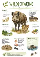Vorschau - Arbeitsblätter - Lernposter + Arbeitsblatt "Wildschwein" + Onlineübung & MP3 + Mindmap + Infografik - Deckblatt