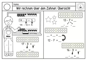 Vorschau - Videos - Erklärvideo zur Zehnerunterschreitung (Subtraktion) - Seite 2