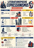 Vorschau - Poster - Expressionismus Literaturepoche Deutsch Spickzettel Oberstufe - Deckblatt