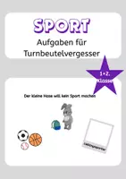 Vorschau - Arbeitsblätter - Aufgaben für Turnbeutelvergesser Materialpaket Klasse 1-4 Sport - Seite 1
