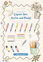 Vorschau - selbst erstellte Cliparts/Grafiken - Stifte und Pinsel Cliparts | 52 Probepaket - Deckblatt