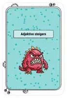 Vorschau - Stationenlernen - Klettmappe- Adjektive steigern (Monsterlabor-Reihe) - Seite 1