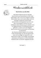 Vorschau - Arbeitsblätter - Wochenrückblick Sozialkunde/ Politik - Deckblatt