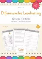 Vorschau - Arbeitsblätter - GRATIS Leseprobe · Sommerfest in der Schule – Differenziertes Leseheft Kl. 2–3 - Deckblatt