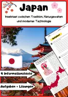 Vorschau - Arbeitsblätter - Industrieländer Materialpaket: USA, China, Japan & Frankreich - Seite 1