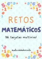 Vista previa - Tarjetas / Manipulativos - +90 TARJETAS de RETOS MATEMÁTICOS MULTINIVEL - Portada