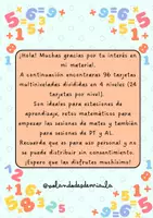 Vista previa - Tarjetas / Manipulativos - +90 TARJETAS de RETOS MATEMÁTICOS MULTINIVEL - página 1