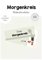 Vorschau - Fördermaterial/Inklusion - Morgenkreis Moderation - Moderationskarten - Moderationsfächer - Deckblatt