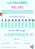 Vista previa - Hojas de trabajo - CARTEL de NÚMERO Y PALABRA del DÍA - página 1