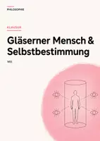 Vorschau - Arbeitsblätter - Philosophie-Klausur Q-Phase: Gläserner Mensch, Datenschutz & Selbstbestimmung bei Mill inkl. EWH - Deckblatt