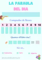 Vista previa - Hojas de trabajo - CARTELLS de NÚMERO i PARAULA del dia - página 1