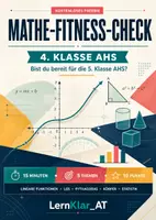Vorschau - Arbeitsblätter - Mathe-Fitness-Check 4. Klasse AHS – Selbsttest mit Lösungen Freebie - Deckblatt