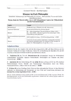 Vorschau - Arbeitsblätter - Philosophie-Klausur Q-Phase: Willensfreiheit, Gehirn & Neurotechnologien inkl. EWH - Seite 1