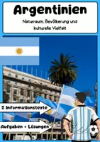 Vorschau - Arbeitsblätter - Argentinien Unterrichtsmaterial: Pampa, Tango, Wirtschaf - Deckblatt