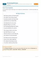 Vorschau - Arbeitsblätter - Ein Sommergedicht lesen – Reime finden und genau verstehen - Seite 2