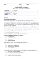 Vorschau - Arbeitsblätter - Praktische Philosophie Test Klasse 9/10: Platons Höhlengleichnis, Medien & Wahrheit - Seite 1