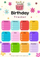 Προεπισκόπηση - Άλλος τύπος υλικού - Birthday Tracker - Εξώφυλλο
