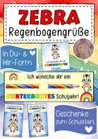 Vorschau - Mal- und Bastelvorlagen - Zebraklasse Materialpaket Klassentier Zebra - Seite 1