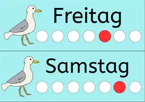 Vorschau - Poster - Kalender für die Grundschule – Wochentage, Monate & Datum | Möwenklasse - Seite 3