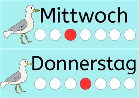 Vorschau - Poster - Kalender für die Grundschule – Wochentage, Monate & Datum | Möwenklasse - Seite 2