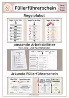 Vorschau - Arbeitsblätter - Füllerführerschein- Regeln, Arbeitsblatt, Urkunde - Deckblatt