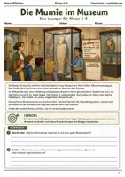 Vorschau - Spiele - Mumie im Museum – Lesespur Klasse 5–6 - Deckblatt