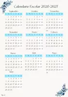 Vista previa - Para docentes: organización, planificación y formación - Agenda docente 26-27 flores azuladas - página 3