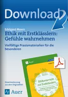 Vorschau - Arbeitsblätter - Ethik mit Erstklässlern: Gefühle wahrnehmen - Deckblatt
