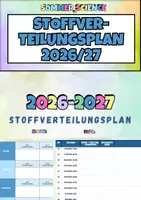 Vorschau - Lehrpläne/Lehrermaterial - Stoffverteilungsplan 2026/2027 – Blanko Jahresplan für Lehrkräfte | alle Bundesländer & Fächer | sofort einsetzbar - Deckblatt