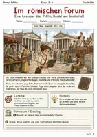 Vorschau - Spiele - Im römischen Forum – Lesespur Klasse 5–6 - Deckblatt