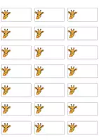 Vorschau - Bildkarten - Giraffenklasse Namensschilder Sticker Grundschule - Seite 2